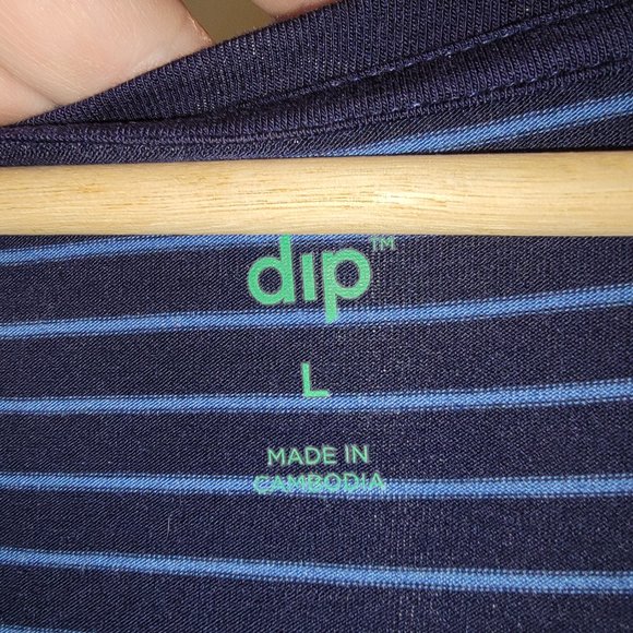 Dip mid-length blue striped dress - Women's size Large - NWT - Picture 2 of 3